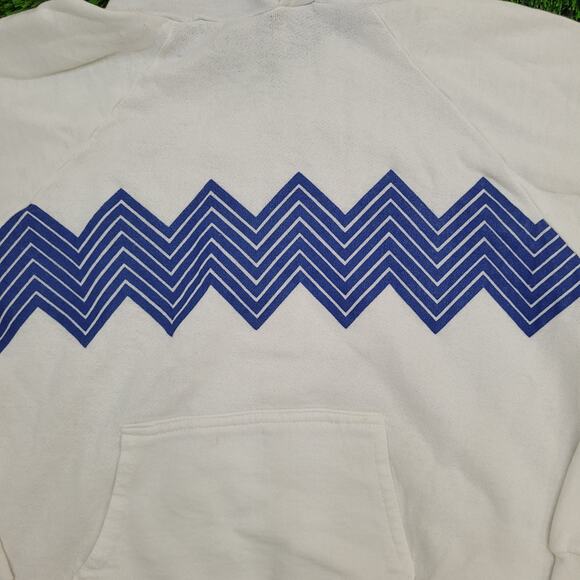 Vintage 80s Abstract Hoodie Womens Large 20x20 Boxy - Picture 13 of 14